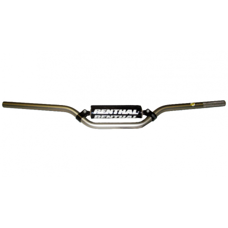 Renthal, řidítka 7/8" (22mm) TRIAL 5,5 HANDLEBAR SILVER, stříbrná barva s chráničem