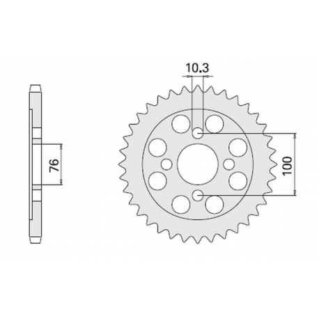 CHT, rozeta, 803 47 Suzuki RG 125 92-96 (2012-47) (řetěz 428)