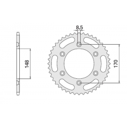 CHT, rozeta, 804 42 (828-42) (JTR828.42) Suzuki DR 600/650/800 '88-'95