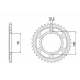 CHT, rozeta, ocelová 816 48 Suzuki GSXR1100, GSXR750 (92-95) (JTR816.48)* (řetěz 530) - zaměnitelné s 825 48 (816-48)