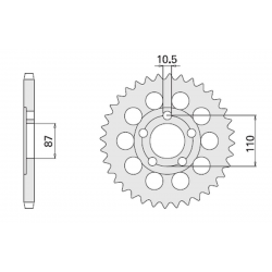 CHT, rozeta, 824 46 Suzuki RF 600 (829-46) Suzuki GSXR1100 '86-'88, GSX600F '89-'91 (JTR829.46) (řetěz 530)