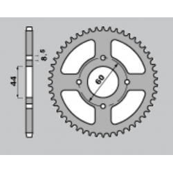 CHT, rozeta, 832 45 Yamaha MBK (832-45) Yamaha DT 80 MX
