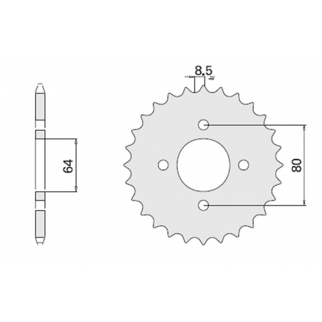 CHT, rozeta, 834 37 (834-37) Yamaha TT-R 110 , DT-R 50 '96-'99