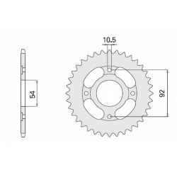 CHT, rozeta, 835 46 Yamaha TZR (A4140835460) RD 125 , SR 125
