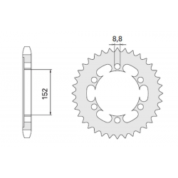 CHT, rozeta, 841 42 (841-42) Yamaha SR 500 78-80, XT 500 76-80 (řetěz 530)