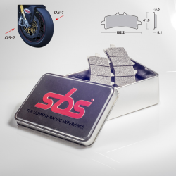 SBS, brzdové desky KH447 Racing DUAL Sinter, zlatá barva, pravá strana Kawasaki / Suzuki / DUCATI / MV AUGUSTA, přední