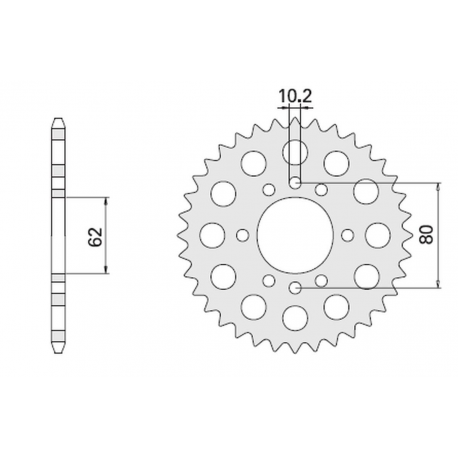 CHT, rozeta, 843 49 Yamaha DT 80 LC (843-49)