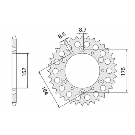 CHT, rozeta, 856 46 (856-46) Yamaha TT600 R '98-'03, TT600S '93-'95 (JTR853.46) (řetěz 520)
