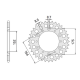 CHT, rozeta, 856 47 (2045-47) Yamaha TT 600E 96-00, TTR 600 (JTR853.47) (řetěz 520) (JTR853.47)