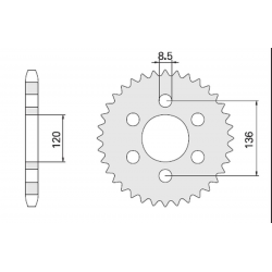 CHT, rozeta, 859 39 (846-39) (JTR846.39) Yamaha FZS 600 FAZER 96-03