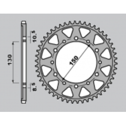 CHT, rozeta, 860 41 (859-41) (JTR859.41) Yamaha FZS 600 FAZER 96-03