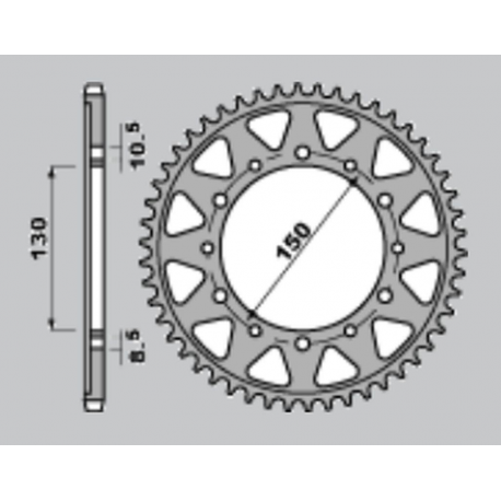 CHT, rozeta, 860 41 (859-41) (JTR859.41) Yamaha FZS 600 FAZER 96-03