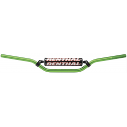 Renthal, řidítka 7/8" (22mm) MX Handlebar GREEN RC PADDED, zelená barva s chráničem
