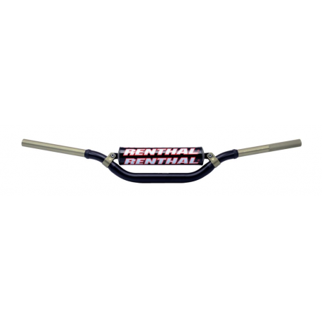 Renthal, řidítka 1,1/8" (28,6mm) MX Twinwall 996 HANDLEBAR BLACK VILLOPOTO / STEWART PADDED, černá barva s chráničem