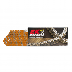 EK, řetěz EK520MVXZ2 120 QX-RING oranžová barva (do 1000ccm) (40,0KN) (Made in Japan) (nýtovací spojka)