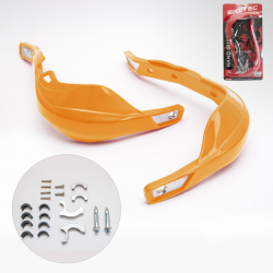 Biketec, kryty páček s hliníkovou výztuhou, oranžová barva (s montážní sadou 22mm + 28mm)