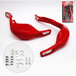 Biketec, kryty páček s hliníkovou výztuhou, červená barva (s montážní sadou 22mm + 28mm)