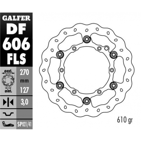 Galfer, brzdový kotouč plovoucí 270mm KTM, všechny modely,, Husaberg (NG140)