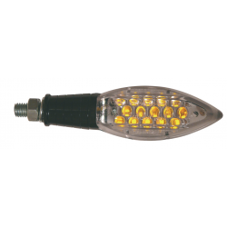 FAR, sada blinkrů, s homologací LED (2ks.) ALUMINIUM, černá barva (dlouhé - 86mm)