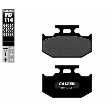 Galfer, brzdové desky KH152 Semi Metal, zadní