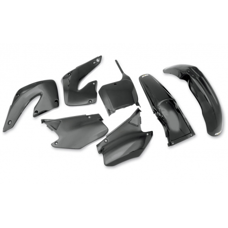 UFO, sada plastů, Honda CR 125/250 '00-'01 černá barva (HO100E001)