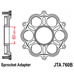 JT, adaptér zadní rozety, Ducati 1098/1099/1198, MULTISTRADA 1200, DIAVEL 1198