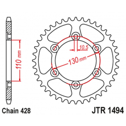 JT, rozeta 1494 56 Kawasaki NINJA 125/Z 125 '19 (JTR1494.56)* (řetěz 428)