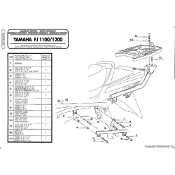 Kappa, nosič centrálního kufru, Yamaha FJ 1100 (bez plotny)