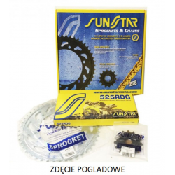 Sunstar, řetězová sada, Suzuki DL 650 V-STROM 07-11/ ABS 07-12 standart (15/47/118) (DO 900CC) (SUN40415/SUN1-4499-47/SS525RDG-1