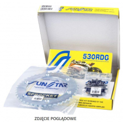 Sunstar, řetězová sada, Suzuki GSXR 1000 01-06, zlatý řetěz (17/42/110) (DO 1400CC) (SUN51117/SUN1-5500-42/SS530RTG1-110G)
