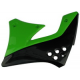 UFO, kryty chladičů, Kawasaki KXF 250 '08 černá barva/ zelená