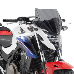 Kappa, plexištít, Honda CB 500F (16) 31,2 x 40,8cm, kouřový, s montážním kitem