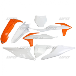 UFO, sada plastů, KTM SX/SXF '19-'20 barva OEM (bílá/oranžová)