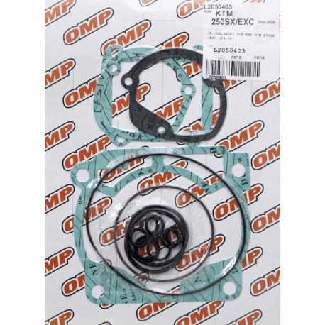 JR (OMP), horní sada těsnění Top-End, KTM 250SX/EXC '04-'06