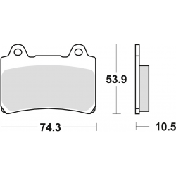 TRW Lucas, brzdové desky KH123 Sinter Street Yamaha SRX 600 88-95, FZ 750 89-94, XV 750 92-94, TDM 850 91-96, FJ 1200 88-97, X