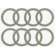 Nachman, spojkové plechy KTM SXF450 07-11, SXF505 07-08, EXC505 08-09, EXC450 08-09 (8 ks.) (PS054C)