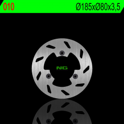 NG, zadní brzdový kotouč, Rieju RJ 50 99-03, Rieju RR 50 97-04 (185X80X3,5mm) (3X8,5mm)