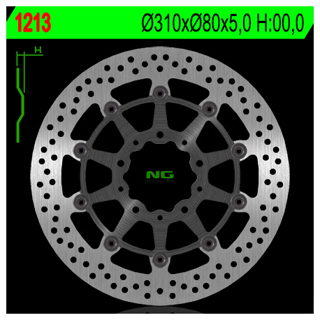 NG, přední brzdový kotouč, Kawasaki ZX6R 636 13-16, Z800 12-17, ZX10R 08-15, Z1000 14-20, ZZR1400 06-17, GTR1400 07-18, ZX14