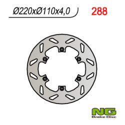 NG, zadní brzdový kotouč, Aprilia RS 125`92-96, RX 125`89-00, PEGASO 125`89-99, VOR 400-530`98-02 (220X110X4)
