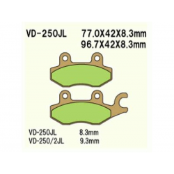 Vesrah, brzdové desky KH165/KH215 Sintered (zlaté)