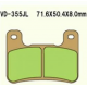 Vesrah, brzdové desky KH379 Sintered (zlaté) GSXR 750 '04-'09 GSXR 1000 '04-'09 ZX 10R '08-'10 KH379