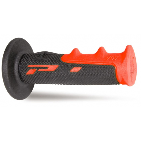 Progrip, gripy PG797 Off Road (22+25mm, dél.115mm), barva červená/černá (dvousměs.) (797-149)
