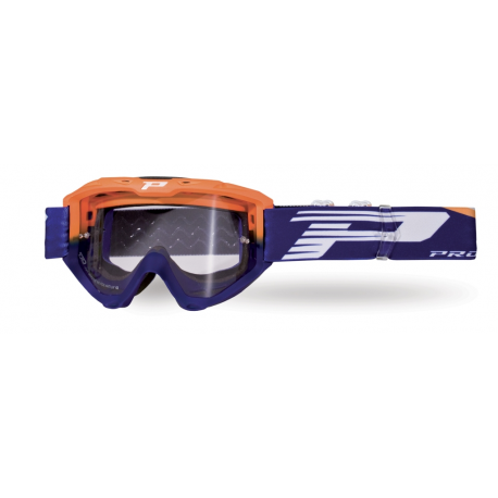 Progrip, MX brýle PG3450 LS RIOT, barva oranžová fluo modrá (sklo PG3210, No Fog, NO SCRACHT) (3450-275 TR)