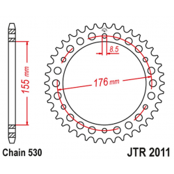 JT, rozeta 4392 46 Triumph TIGER SPORT 1050 14-19 (+1) (JTR2011.46)* (řetěz 530)