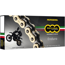 Regina, řetěz 520ZSE (120 článků) Z-RING Enduro Ultralight do 500ccm (zlatý) (spojka řetězu+nýtovací spojka) (135ZSE/10