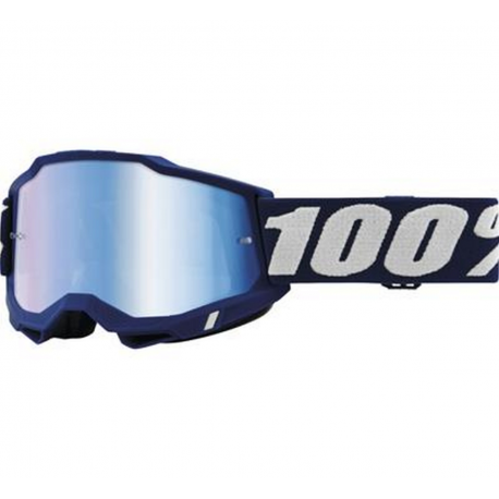 100%, MX brýle Accuri 2 Goggle DEEPMARINE - modré zrcadlové sklo GOGLE ACCURI 2, barva granátová
