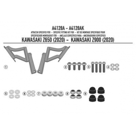 Kappa, montážní sada plexi, 1176AK Kawasaki Z 900 (20)