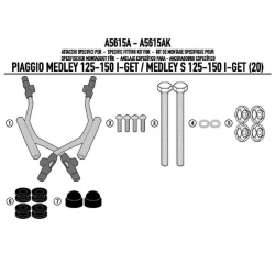 Kappa, montážní sada plexi, 7057AK Piaggio Medley 125-150 i get / Medley S 125-150 i get (20)