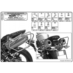 Kappa, nosiče pod boční brašny, TRIUMPH Street Triple 675 (07-12) - také pod kufry RA314 EASY LOCK