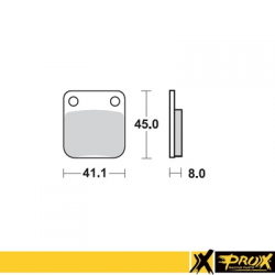 Prox, brzdové destičky KH54 Kawasaki KX 65 '00-20, Suzuki RM 65 '03-05, zadní